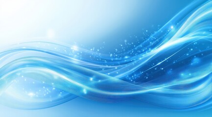 Abstract blue wave background, sparkles, website design