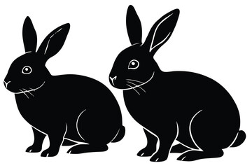 Obraz premium set of rabbit silhouettes