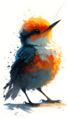 Cute Colorful Bird Illustration