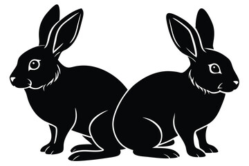Obraz premium bunny silhouette sets