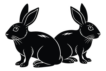 Obraz premium different rabbits silhouettes