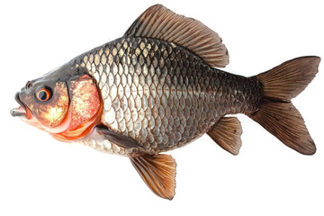 Naklejka premium crucian carp isolated