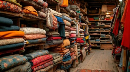 Textile Market Adventure &Atilde;&cent;&acirc;&sbquo;&not;&acirc;&euro;&oelig; A designer explores exotic fabric markets in search of inspiration. , free space, realistic photography, natural lighting