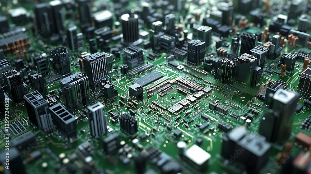 Aufkleber smart computer circuit board with high-speed data transmission high resolution wallpaper