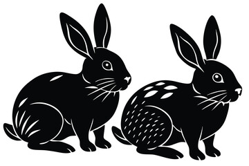 Fototapeta premium rabbit silhouette vector illustration