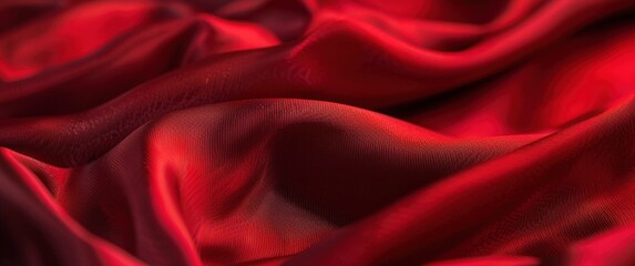 Obraz premium Red Silk Fabric Drape Texture