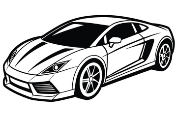Fototapeta premium Retro Sports Car Vector Illustration