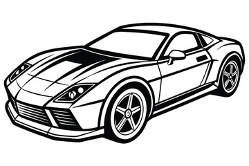 Fototapeta premium Retro Sports Car Vector Illustration