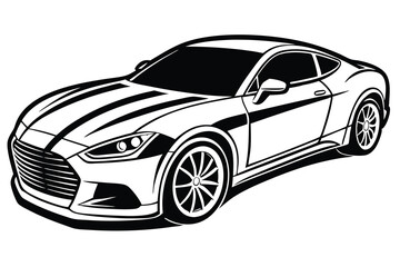 Retro Sports Car Vector Illustration