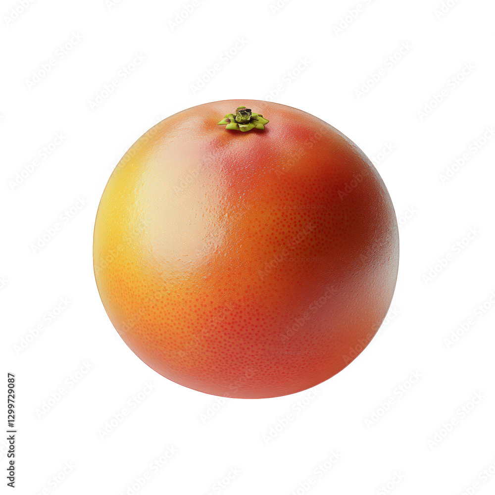 Poster single. realistic representation of a round fruit. showcasing a smooth. gradient surface with shades