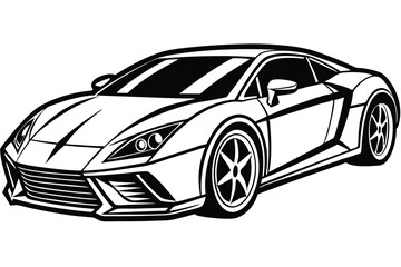 Obraz premium Electric vehicle car Vector icon Outline Car vector outline drawing