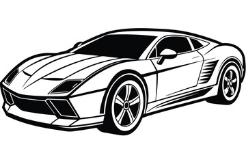 Electric vehicle car Vector icon Outline Car vector outline drawing