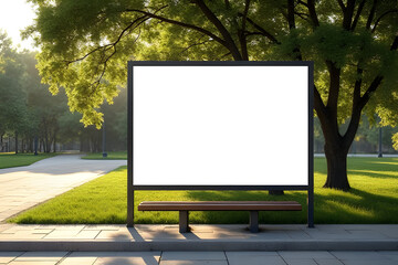 Advertising space for rent city park billboard natural environment ground level urban marketing strategies