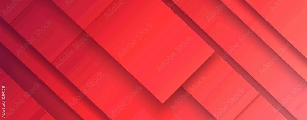 Poster Abstract Red Geometric Pattern Background