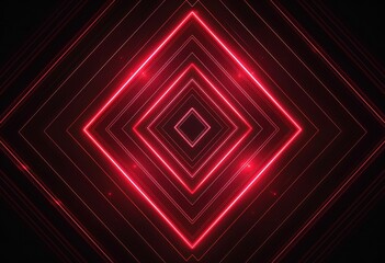 Abstract Red Geometric Light Pattern Background
