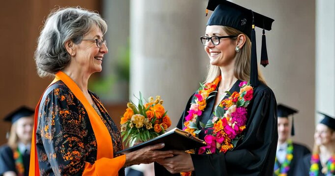Woman Receiving an Award