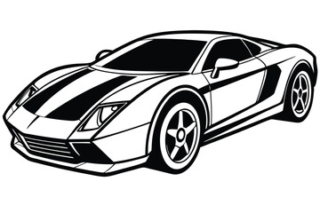 Hybrid Vehicle Car Silhouette Vector