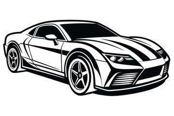 Obraz premium Sports car vector logo icon Motor vehicle dealership logo car silhouette Vector illustration