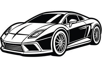 Fototapeta premium Sports car vector logo icon Motor vehicle dealership logo car silhouette Vector illustration