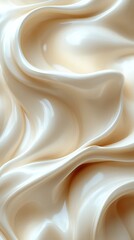 Fototapeta premium Creamy Swirls Flowing Soft Texture Close Up