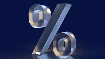 The percent for Tax or Business concept 3d Rendering.