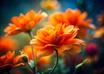 Vibrant Orange Flowers: Close-Up Documentary Photography