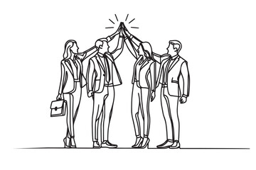 celebrating success with a high-five