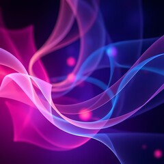 Obraz premium Flowing aqua and fuchsia streams merging into a luminous wave with glittering light flecks — Corrientes de aqua y fucsia fundiéndose en una ola luminosa con motas de luz centelleantes.