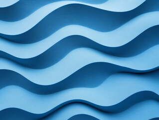 Fototapeta premium Wavy blue texture design abstract art digital background creative studio close-up visual concept