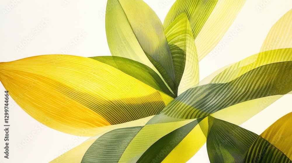Aufkleber dynamic patterns with natural light on white background