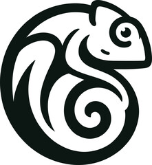 Chameleon Lizard Logo – Modern and Versatile Design