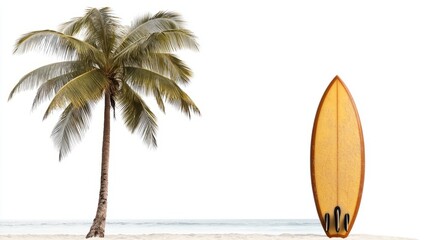 Beach Surfboard Isolated View with Isolated with Surfboard