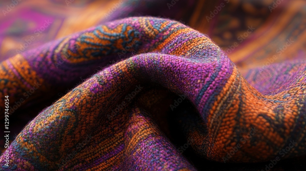 Poster handcrafted tablecloth with intricate patterns and details