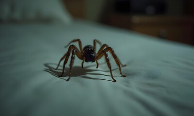 Horror of Waking Up to a Spider on the Bed