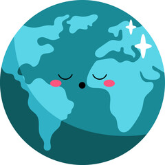 Environment kawai icon elements 