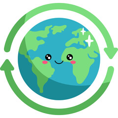 Environment kawai icon elements 