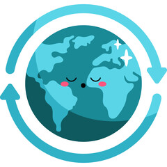 Environment kawai icon elements 