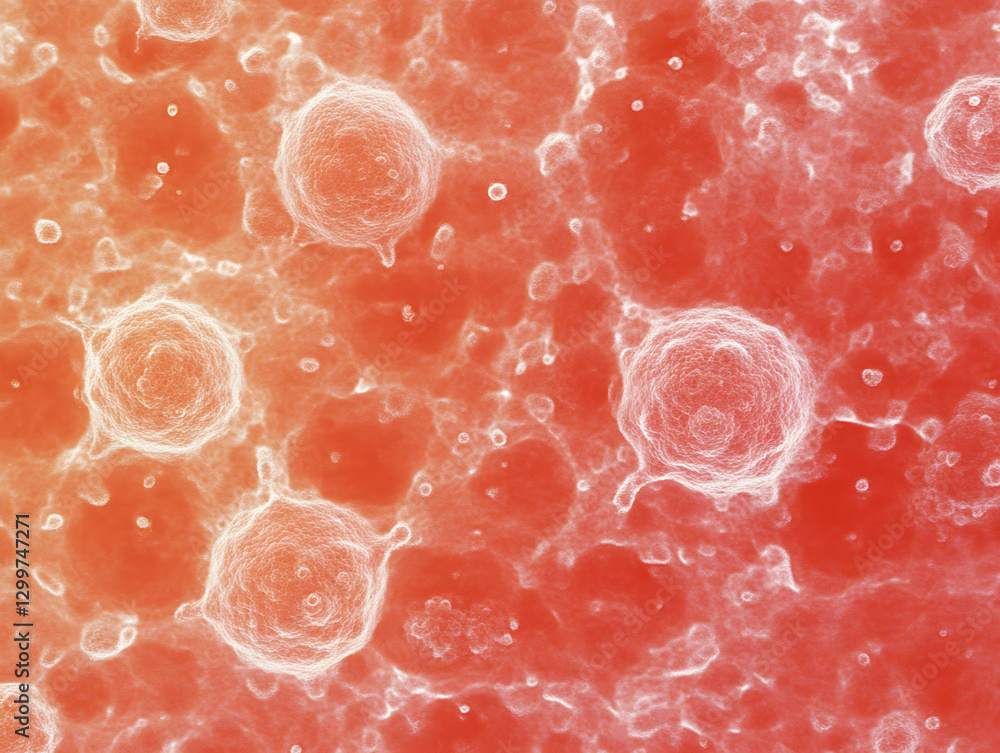 Poster cell structures under microscope laboratory scientific image microscopic environment close-up biolog