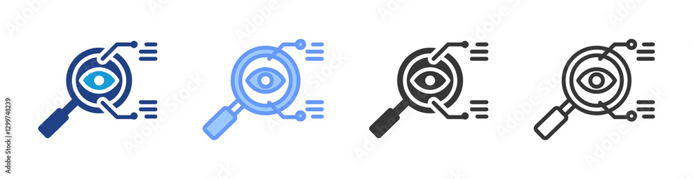 Poster Insight icon set multiple style collection