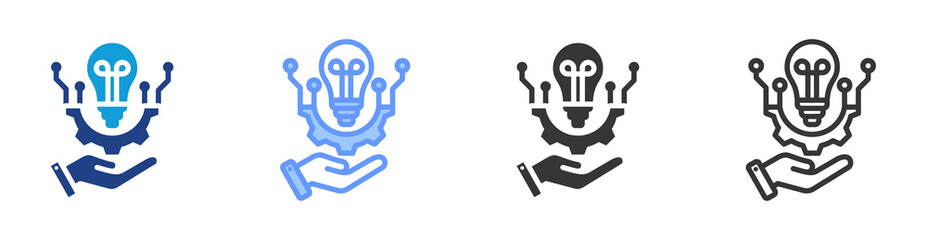 Fototapeta premium Technology icon set multiple style collection