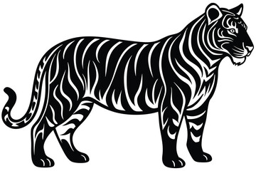 Tiger Silhouette Vector Collection