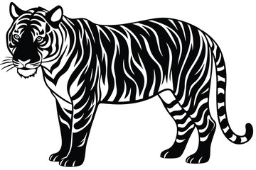 Tiger Silhouette Vector Collection
