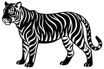 Tiger Silhouette Vector Collection