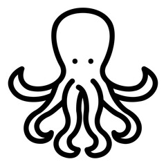 octopus Line Icon