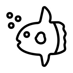 sunfish Line Icon