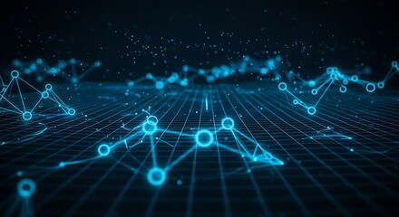 Obraz premium Abstract network connection, data visualization background
