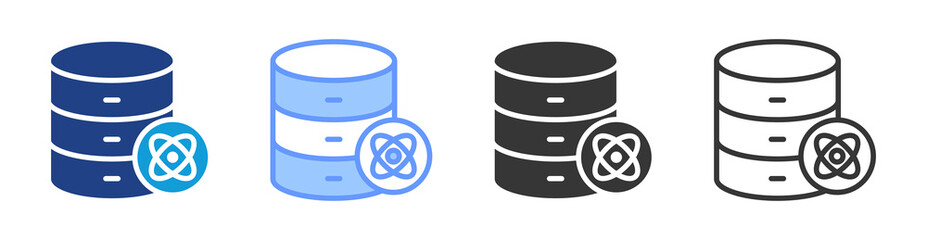 Data Science icon set multiple style collection