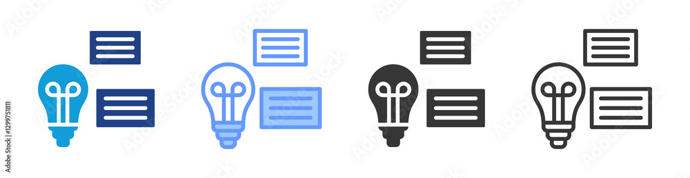 Poster Insight icon set multiple style collection