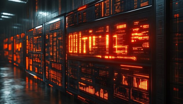 Data reads across servers in a dark hallway