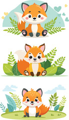cute character vector cartoon in the form of a wolf